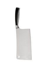 stainless steel kitchen knife on white background