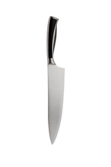 stainless steel kitchen knife on white background
