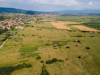 Aerial view of ancient city Nicopolis ad Nestum, Bulgaria