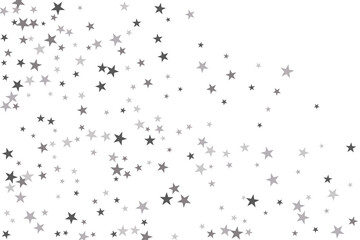 Fototapeta premium Star confetti. Silver casual confetti background. Bright design pattern.