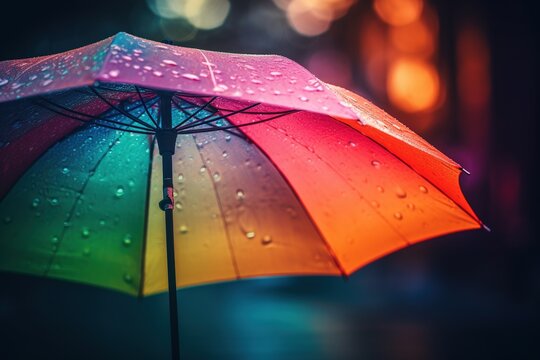 umbrella in rain	
