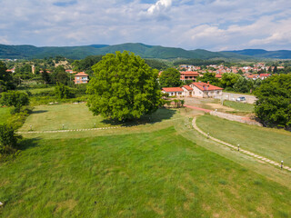 Aerial view of ancient city Nicopolis ad Nestum, Bulgaria