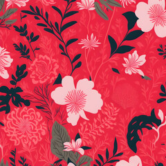 seamless floral pattern textile