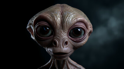 Fototapeta premium Alien. Close-up of Light-Skinned Alien
