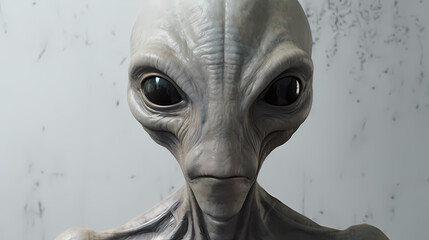 Alien. Close-up of Light-Skinned Alien

