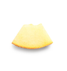 Piece of sweet melon on white background