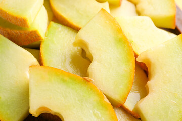Texture of sweet cut melons as background