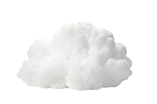 white cloud on white background isolated