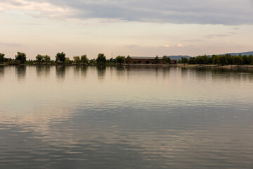 Green summer landscape in rural Romania