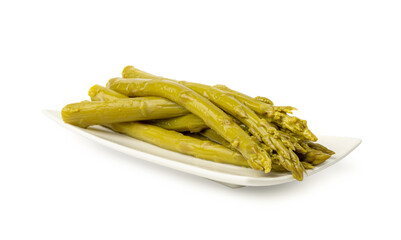 Pickled Asparagus, Bunch of Raw Marinated Garden, Green Spring Salted Vegetables