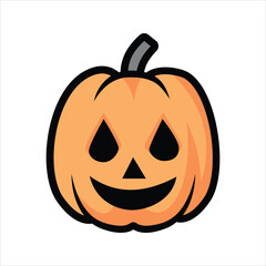 Halloween pumpkin. Flat vector illustration