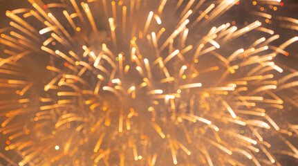 Obraz premium fireworks in the night sky. Background. Photo. Bokeh. Light. Festive. Happy