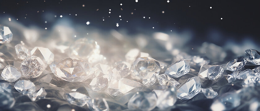 Diamentowe tło mieniące się&nbsp;i odbijające światło 