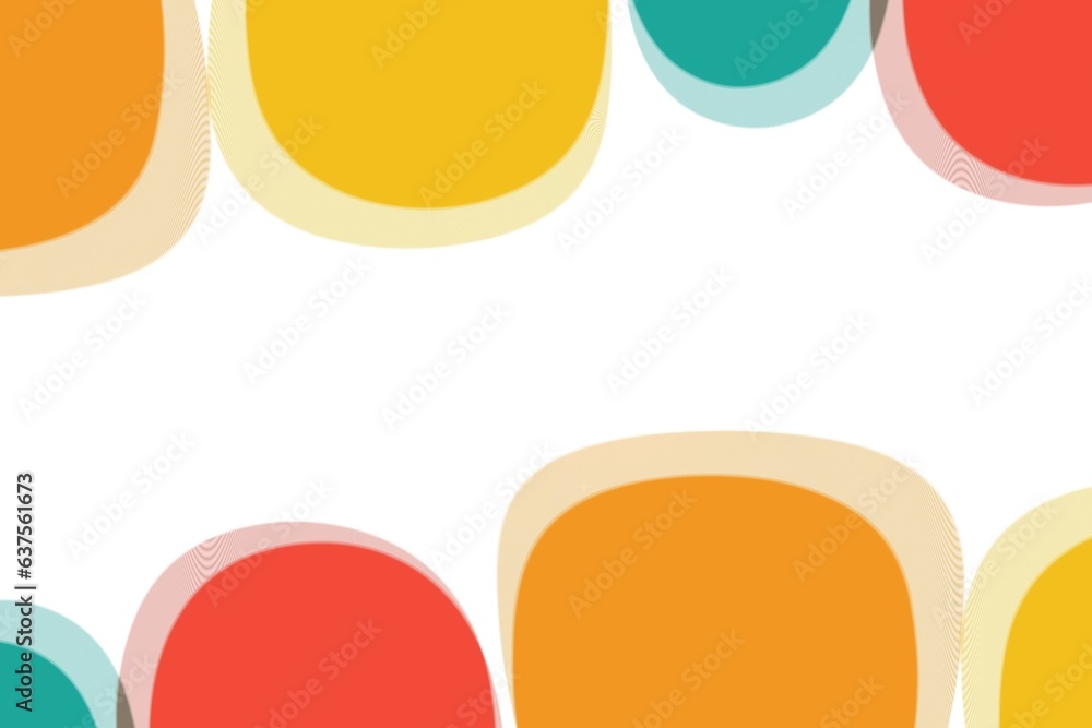 Fototapete abstract background made of multicolored circles with place for text