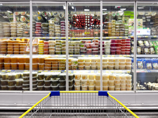 frozen food from a supermarket freezer