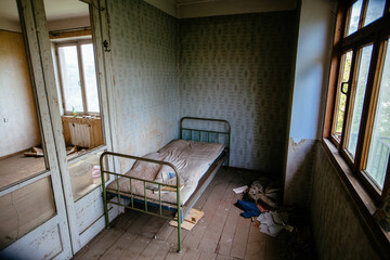 Old empty abandoned ruined apartment