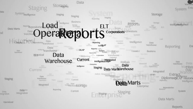 DATA WAREHOUSE Keywords Animation, Background, Loop, 4k
