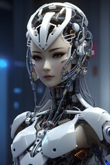 Cyberpunk Fusion A Design of Cyborg with Robotic Elements AI Generative