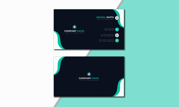 Modern business card template, Vector business card, Print ready.