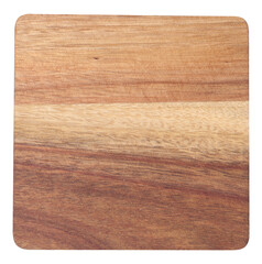 Obraz premium Square wooden cutting board on a white isolated background