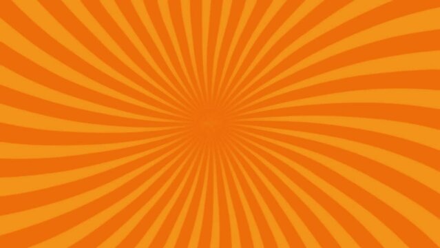 orange spinning comic ray background