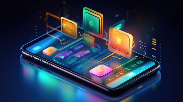 A digital wallet with credit cards and mobile payments, showcasing the digital transformation of traditional financial transactions