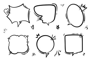 blank text bubbles for comics, banners and more.