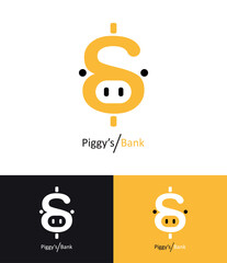 vector, icon, money, business, banking, cash, finance, bank, piggy, financial, pig, symbol, coin, savings, sign, currency, economy, save, dollar, investment, illustration, account, rich, design, wealt