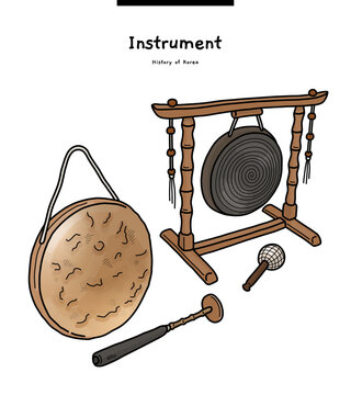 It is a traditional Korean instrument called Jing and Kkwaenggwari. It's one of the instruments of samulnori.