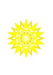 gelbes zehnstraliges sternmotiv 