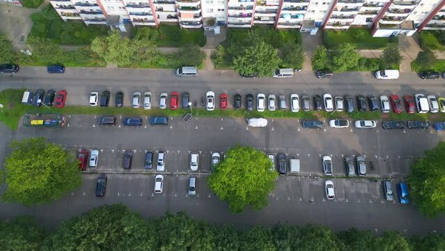 Best aerial top view flightdrone Berlin Marzahn panel system building housing