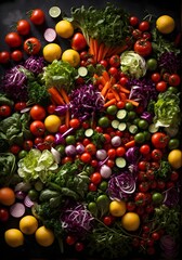 Naklejka na ściany i meble composition of fresh vegetables