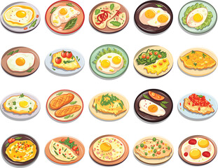 Omelette Vector Illustration Full 