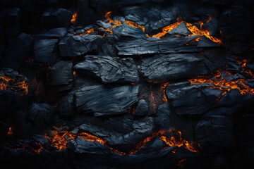 Black BBQ background with fire