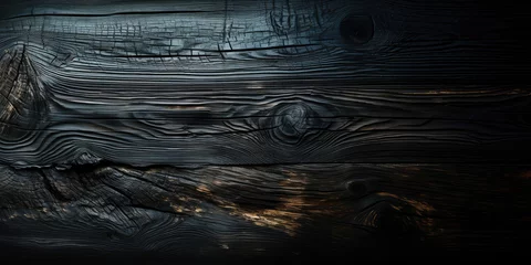 Tuinposter Wooden BBQ background. Burnt Board texture. © nnattalli