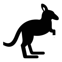  Kangaroo Icon Vector Illustration