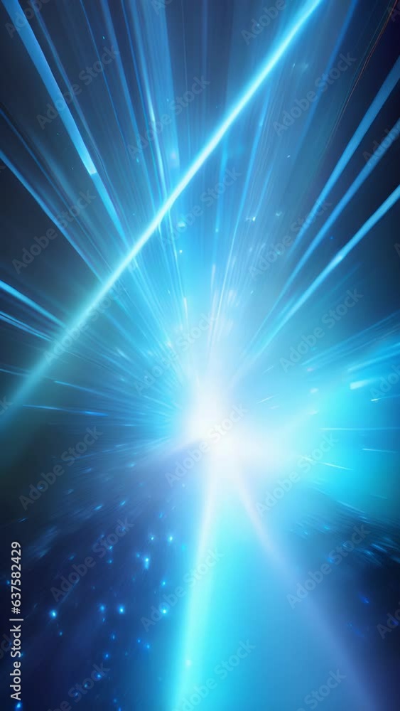 Poster a shimmering array of blue lights slowly rotating around a single point resulting in a beguiling dis