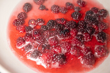 boiling wild berries