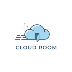 Cloud Room Computing Logo Concept