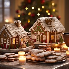 Obraz premium Christmas gingerbread house