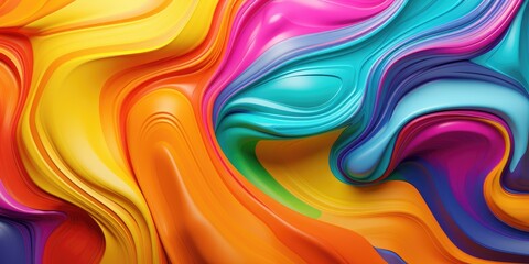 Obraz premium Liquid Colorful Paint Background. Generative AI