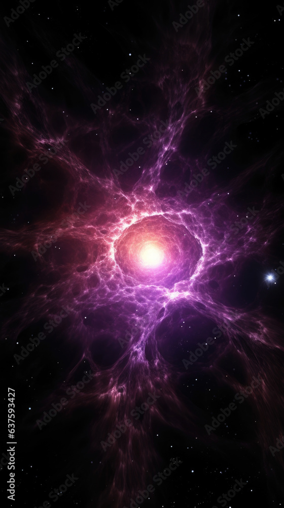 Aufkleber the scene of interstellar heating appears like a glowing spider web composed of light beams that int