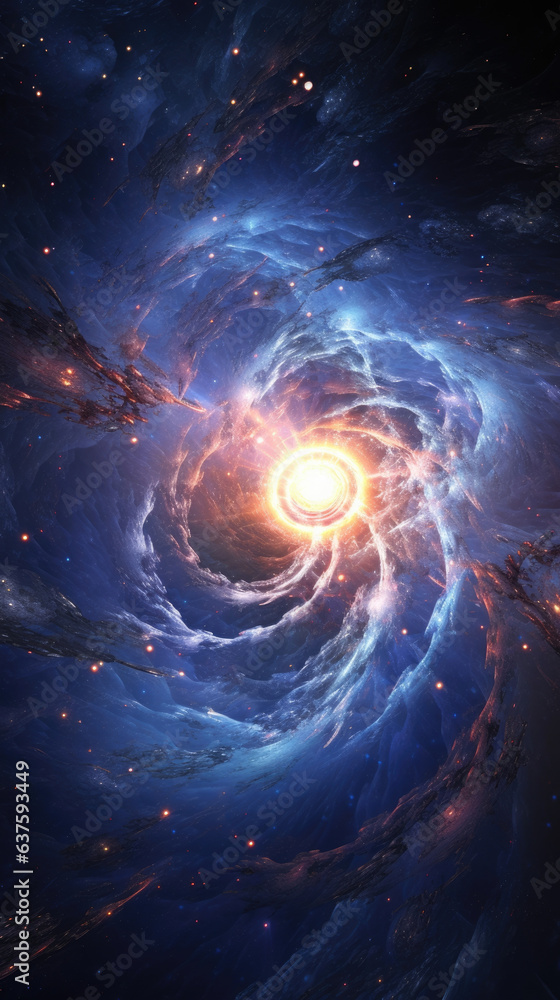 Poster powerful tendrils of magnetic force wantonly disrupt the cosmos forming a mesmerising pattern of mot