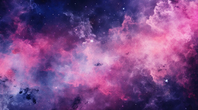 Two spectral points of color dominate this space image indigo and pink. The purple hues are created by interstellar radiation heating while the red and pink tones are emitted from gas clouds and stars