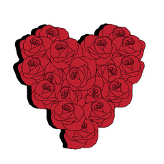 Red Rose Flower Heart Love Artwork Valentine's Day 