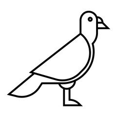 pigeon icon, sign, symbol in line style