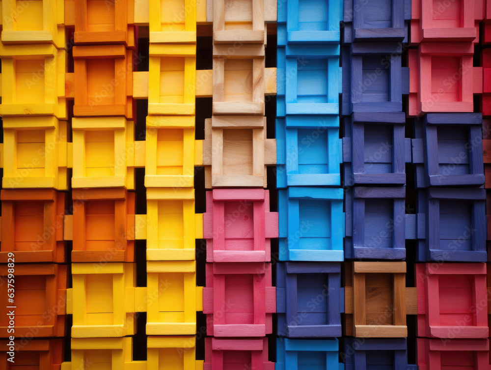 Poster a kaleidoscope of vibrant colours distributed a the pallets with delicate precision as each one care