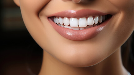 Perfect smile. Dentist examine woman's teeth. Generative AI