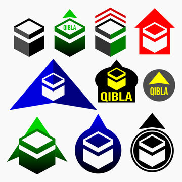 Qibla Direction Sign for Muslim Prayer Direction Guide