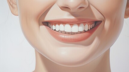close up of a woman with a smile. generative ai
